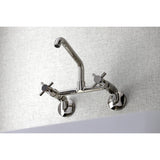 Concord Double-Handle 2-Hole Wall-Mount Bridge Kitchen Faucet