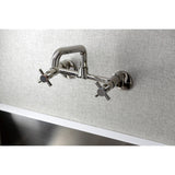 Concord Double-Handle 2-Hole Wall-Mount Bridge Kitchen Faucet