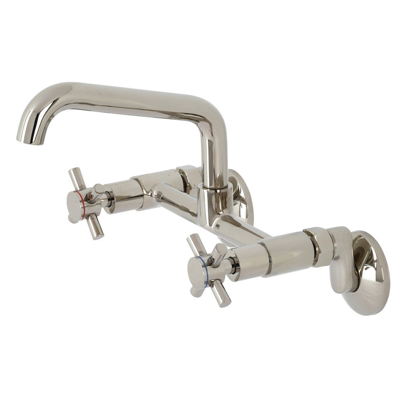 Concord Double-Handle 2-Hole Wall-Mount Bridge Kitchen Faucet