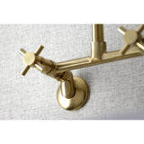 Concord Double-Handle 2-Hole Wall-Mount Bridge Kitchen Faucet
