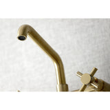 Concord Double-Handle 2-Hole Wall-Mount Bridge Kitchen Faucet