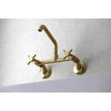 Concord Double-Handle 2-Hole Wall-Mount Bridge Kitchen Faucet
