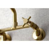 Concord Double-Handle 2-Hole Wall-Mount Bridge Kitchen Faucet