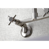Concord Double-Handle 2-Hole Wall-Mount Bridge Kitchen Faucet