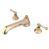 Vintage Two-Handle 3-Hole Deck Mount Roman Tub Faucet