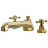 Vintage Two-Handle 3-Hole Deck Mount Roman Tub Faucet