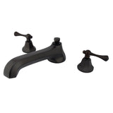 Vintage Two-Handle 3-Hole Deck Mount Roman Tub Faucet