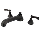 Two-Handle 3-Hole Deck Mount Roman Tub Faucet