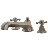 Vintage Two-Handle 3-Hole Deck Mount Roman Tub Faucet