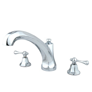 Vintage Two-Handle 3-Hole Deck Mount Roman Tub Faucet