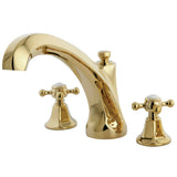 Metropolitan Two-Handle 3-Hole Deck Mount Roman Tub Faucet