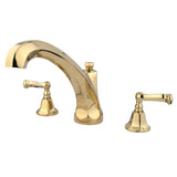 Two-Handle 3-Hole Deck Mount Roman Tub Faucet