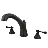Vintage Two-Handle 3-Hole Deck Mount Roman Tub Faucet