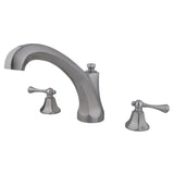 Vintage Two-Handle 3-Hole Deck Mount Roman Tub Faucet