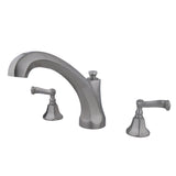 Two-Handle 3-Hole Deck Mount Roman Tub Faucet