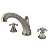 Vintage Two-Handle 3-Hole Deck Mount Roman Tub Faucet