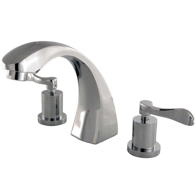 Vintage Two-Handle 3-Hole Deck Mount Roman Tub Faucet