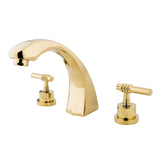 Two-Handle 3-Hole Deck Mount Roman Tub Faucet