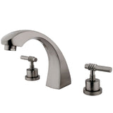 Two-Handle 3-Hole Deck Mount Roman Tub Faucet