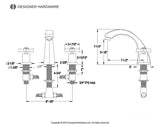Millennium Two-Handle 3-Hole Deck Mount Roman Tub Faucet