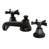 Hamilton Two-Handle 3-Hole Deck Mount Widespread Bathroom Faucet with Brass Pop-Up Drain
