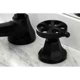 Belknap Two-Handle 3-Hole Deck Mount Widespread Bathroom Faucet with Brass Pop-Up