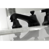 Belknap Two-Handle 3-Hole Deck Mount Widespread Bathroom Faucet with Brass Pop-Up Drain