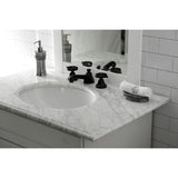 Belknap Two-Handle 3-Hole Deck Mount Widespread Bathroom Faucet with Brass Pop-Up Drain