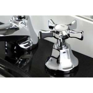Hamilton Two-Handle 3-Hole Deck Mount Widespread Bathroom Faucet with Brass Pop-Up Drain