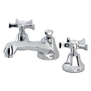 Hamilton Two-Handle 3-Hole Deck Mount Widespread Bathroom Faucet with Brass Pop-Up Drain