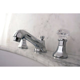 Celebrity Two-Handle 3-Hole Deck Mount Widespread Bathroom Faucet with Brass Pop-Up Drain