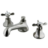 Essex Two-Handle 3-Hole Deck Mount Widespread Bathroom Faucet with Brass Pop-Up Drain