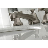 Hamilton Two-Handle 3-Hole Deck Mount Widespread Bathroom Faucet with Brass Pop-Up Drain