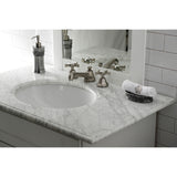 Hamilton Two-Handle 3-Hole Deck Mount Widespread Bathroom Faucet with Brass Pop-Up Drain
