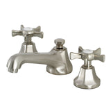 Hamilton Two-Handle 3-Hole Deck Mount Widespread Bathroom Faucet with Brass Pop-Up Drain