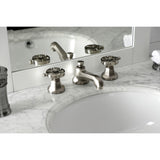 Belknap Two-Handle 3-Hole Deck Mount Widespread Bathroom Faucet with Brass Pop-Up