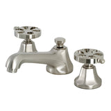 Belknap Two-Handle 3-Hole Deck Mount Widespread Bathroom Faucet with Brass Pop-Up Drain