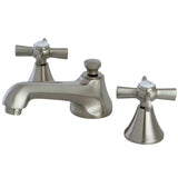 Millennium Two-Handle 3-Hole Deck Mount Widespread Bathroom Faucet with Brass Pop-Up