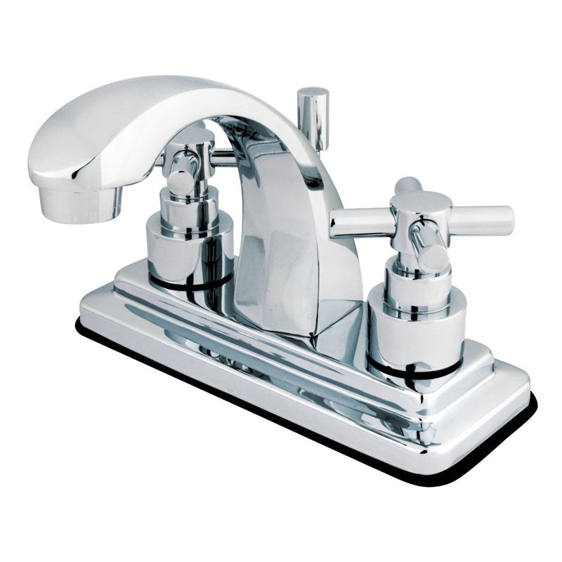 Elinvar Double-Handle 3-Hole Deck Mount 4-Inch Centerset Bathroom Faucet with Brass Pop-Up