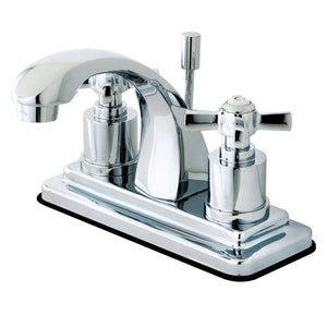 Millennium Two-Handle 3-Hole Deck Mount 4" Centerset Bathroom Faucet with Brass Pop-Up