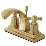 Millennium Two-Handle 3-Hole Deck Mount 4" Centerset Bathroom Faucet with Brass Pop-Up