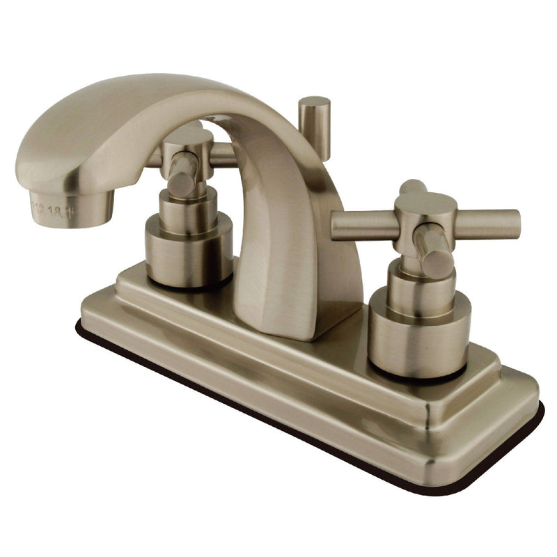 Elinvar Double-Handle 3-Hole Deck Mount 4-Inch Centerset Bathroom Faucet with Brass Pop-Up