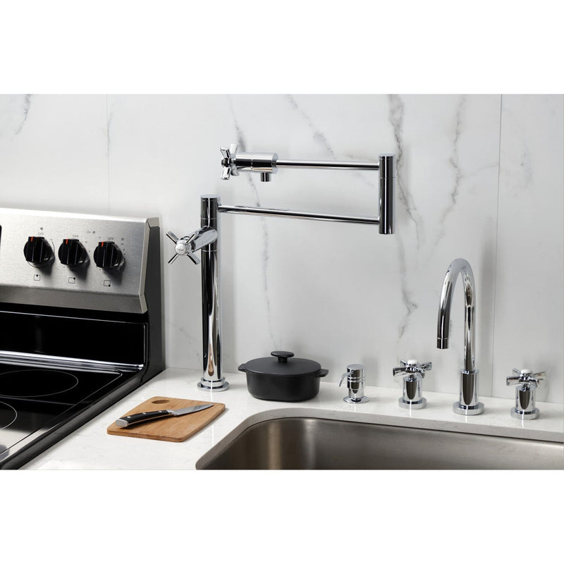 Millennium Two-Handle 1-Hole Deck Mount Pot Filler Faucet