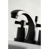 Millennium Two-Handle 3-Hole Deck Mount Widespread Bathroom Faucet with Brass Pop-Up