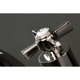 Millennium Two-Handle 3-Hole Deck Mount Widespread Bathroom Faucet with Brass Pop-Up