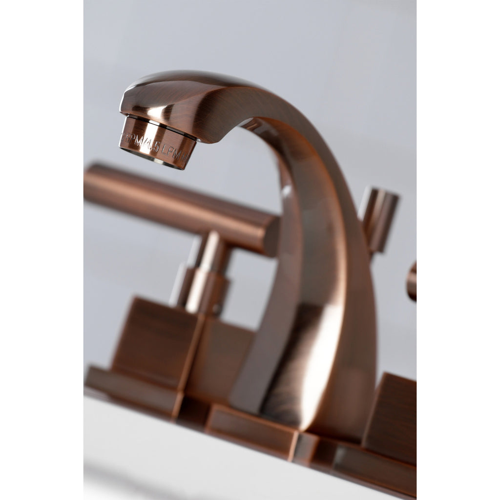 Claremont Two-Handle 3-Hole Deck Mount Widespread Bathroom Faucet with Brass Pop-Up