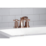 Millennium Two-Handle 3-Hole Deck Mount Widespread Bathroom Faucet with Brass Pop-Up