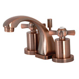 Millennium Two-Handle 3-Hole Deck Mount Widespread Bathroom Faucet with Brass Pop-Up