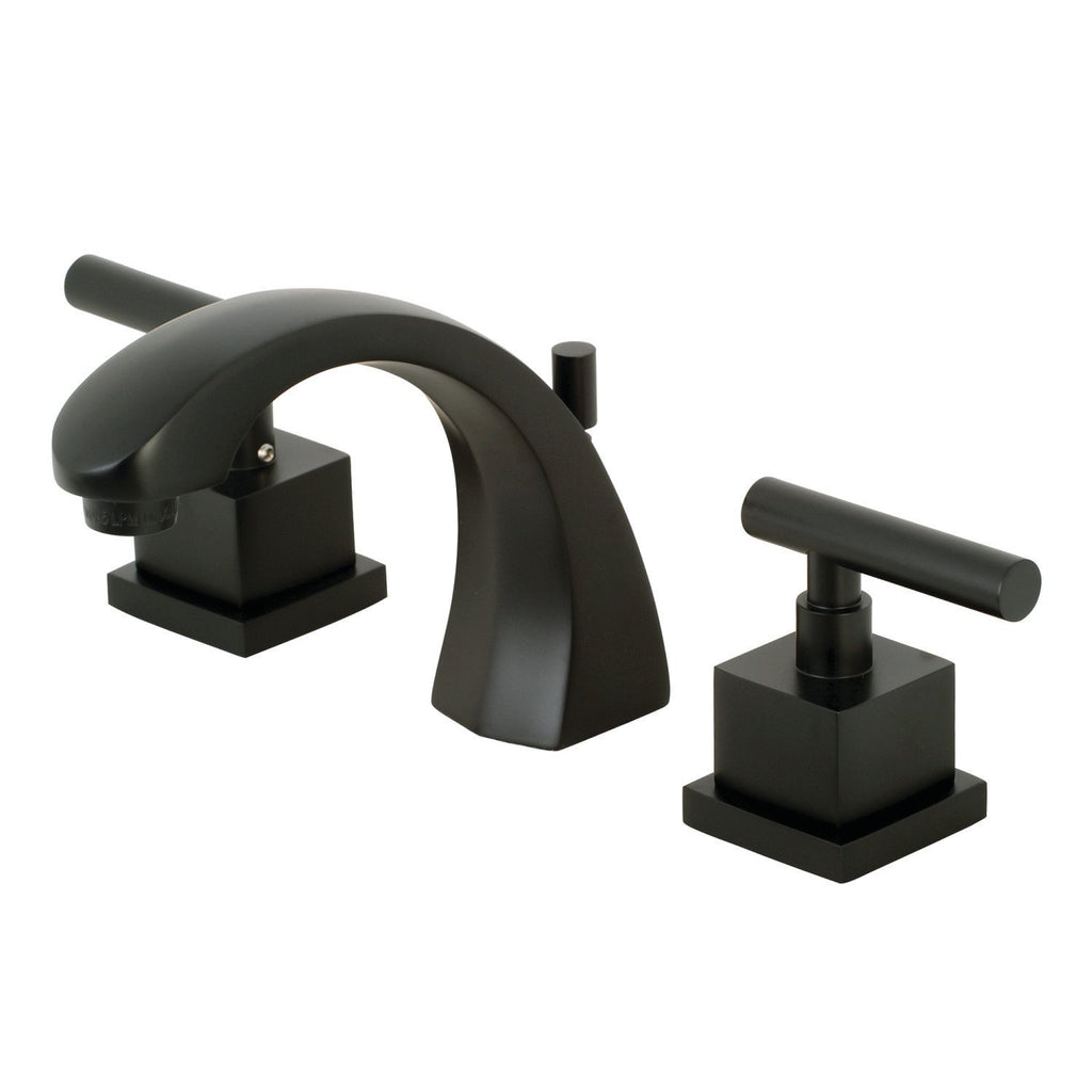 Claremont Two-Handle 3-Hole Deck Mount Widespread Bathroom Faucet with Brass Pop-Up