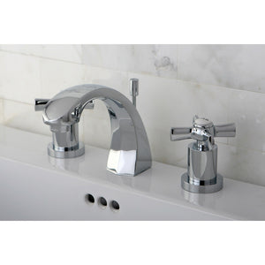 Millennium Two-Handle 3-Hole Deck Mount Widespread Bathroom Faucet with Brass Pop-Up